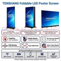 WiFi Kontrollü Animasyonlu Asansör Yön Belirleme Özellikli P1.2-P2.5 Piksel Aralıklı Taşınabilir Katlanabilir Video Duvar Ekranlı LED Poster Afiş