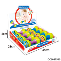 Mainan Aktivitas Sensorik Unisex Baru untuk Bayi dan Balita, Mainan Gigitan Silikon Bentuk Bola untuk Bayi Usia 0-12 Bulan