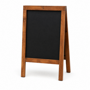 Support de menu en bois Art Déco pour panneau de bienvenue et grande affichage artistique - Support de signalétique événementielle durable et écologique - Product Image 4