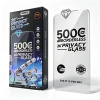 Film de protection d'écran anti-espion en verre trempé 9H ultra-fin 0,55 mm sans cadre pour 18 Pro Max 3D Radian