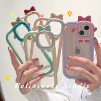 Coque de téléphone transparente antichoc et étanche avec cadre dégradé pour iPhone 14, design de luxe, petite et mignonne, protection anti-chute