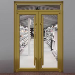 Porte double en verre et aluminium de qualité <span class=keywords><strong>commerciale</strong></span> pour restaurant - Product Image 3