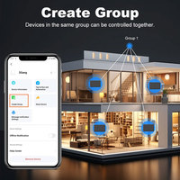 Interrupteur mural intelligent Tuya Matter WiFi 1 2 3 4 gangs, neutre requis, avec grand bouton, compatible HomeKit et Home Assistant, commande vocale