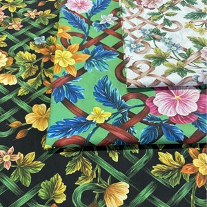 Tissu popeline 100% coton de qualité supérieure, imprimé floral, doux pour la peau, léger et respirant, pour robe et chemisier <span class=keywords><strong>femme</strong></span> - Product Image 4