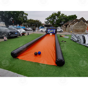 2024 Logotipo personalizado Pvc Inflable Bowling Alley Game Equipment Inflable Alley Bowling Pins y Zorb Ball - Product Image 3