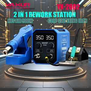 Estación <span class=keywords><strong>de</strong></span> Retrabajo 2 en 1 YAXUN YX-2602, Pistola <span class=keywords><strong>de</strong></span> Aire Caliente Digital <span class=keywords><strong>de</strong></span> 900W y Soldador C210 para Reparación <span class=keywords><strong>de</strong></span> SMD, BGA, PCB y Teléfonos - Product Image 2