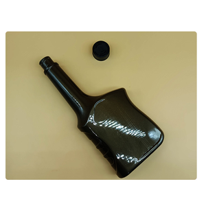 Nouveau PVC PET <span class=keywords><strong>Voiture</strong></span> Essence <span class=keywords><strong>Moteur</strong></span> Huile Carburant Additif Vide Noir Bouteille D'huile Emballage Bouteille En Plastique avec <span class=keywords><strong>bouchon</strong></span> de couvercle à l'épreuve des enfants - Product Image 2