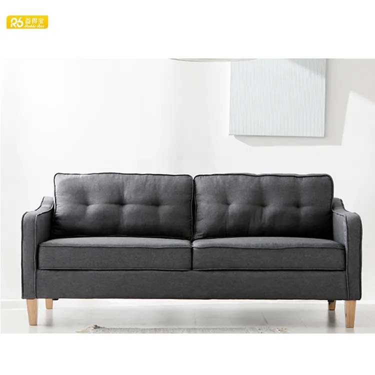 Kain Pelapis Kualitas Tinggi untuk Furnitur Sofa Kain Modern Sederhana Sofa Ukuran Apartemen Hidup 3 Tempat Duduk Kain Pelapis Mod