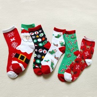 Chaussettes de Noël unisexes en polyester respirant, tricotées, longueur mi-mollet, décontractées, best-seller de l'hiver