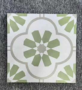 Azulejo Rústico Verde Beige Claro de 400x400 mm, Resistente al Desgaste, Mate, Mezcla de Colores Suaves <span class=keywords><strong>para</strong></span> Diseño de Interiores de Hogar Contemporáneo - Product Image 1