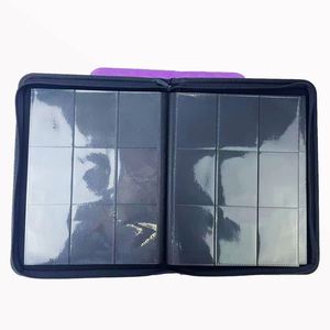 Libro de Tarjetas de Color Sólido Personalizado de Fábrica con Cuatro Compartimentos, Libro de Tarjetas con Cierre de PU, Libro de Colección de Tarjetas de Juego, Bolsa para Tarjetas - Product Image 2