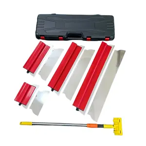 stainless steel 0.5mm thickness blades drywall skimming spatual tool set in tool box with replaceable blades skimming blade