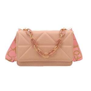 Sac à bandoulière carré élégant et tendance pour femme d'affaires, petit format, avec deux fermetures éclair, collection été 2025 - Product Image 6