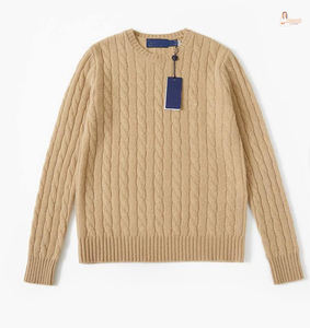 Pulls pour femmes, pull de créateur tendance, décontracté, à manches longues, tricoté pour l'hiver, à rayures, col rond, vente en gros - Product Image 2