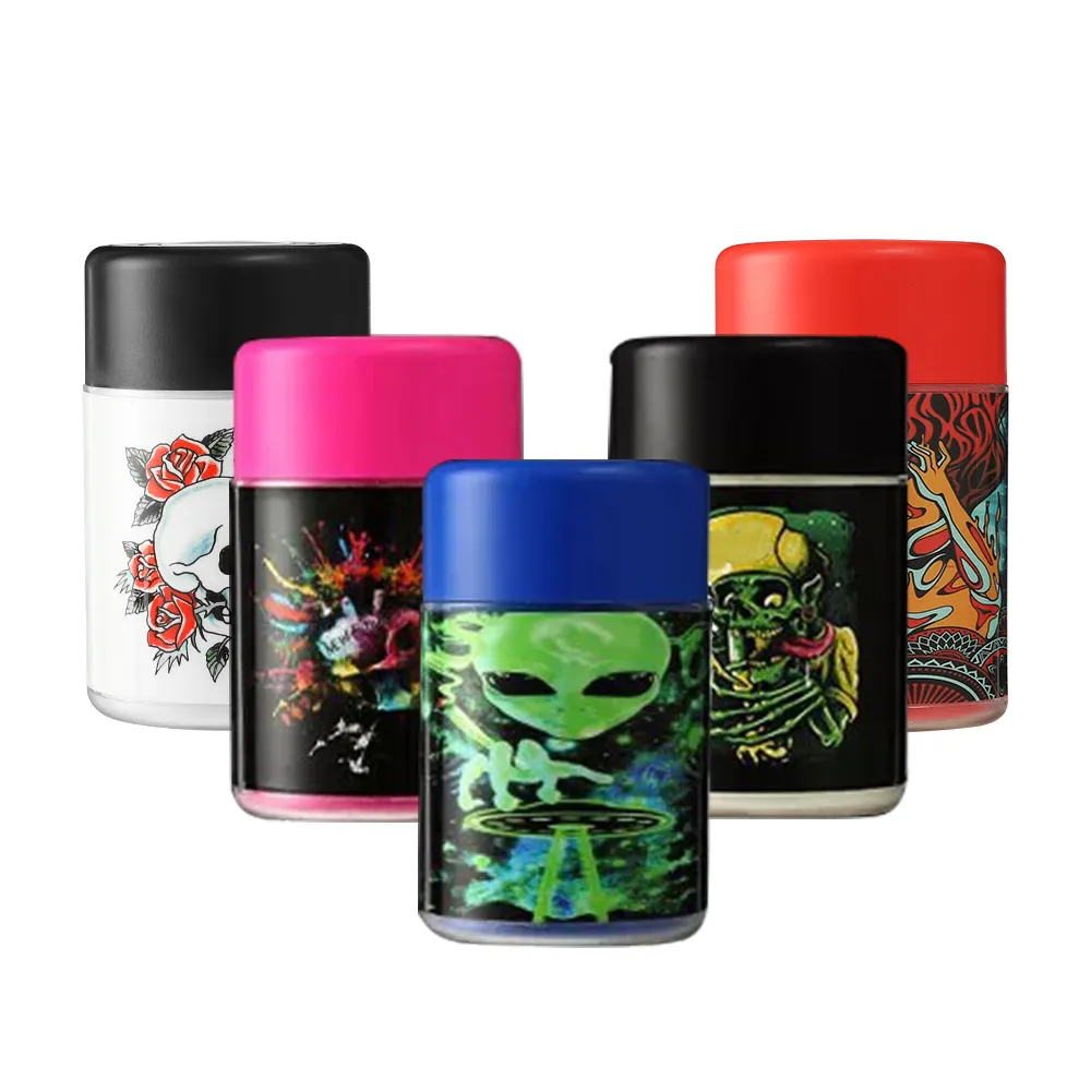 JL-059Y Hot Selling Portable Plastic Material Storage Bottles Jars Type ABS LED Jar