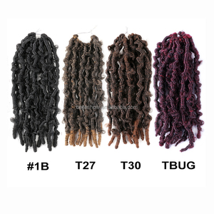 Extensions de cheveux en <span class=keywords><strong>crochet</strong></span> faux locs papillon doux de 10 pouces, 10 <span class=keywords><strong>mèches</strong></span>/paquet, pré-bouclées, effet vieilli, tresses en <span class=keywords><strong>crochet</strong></span>, locs papillon vieillis - Product Image 5