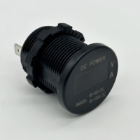 Voltmètre ampèremètre OLED 29 mm à découpe pour montage, 8-60V 0-10A, moniteur de puissance CC, compteur de tableau de bord pour camion, moto, camping-car, bateau, voiture