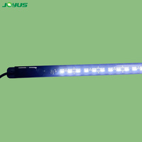 Barre lumineuse LED rigide tricolore rouge ambre blanc 12V à intensité variable avec interrupteur marche/arrêt, installation magnétique pour éclairage de plancher de chargement 30CM IP67