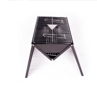 Barbecue au charbon de bois portable en fer, pliable, de forme X, moderne et luxueux