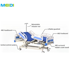 <span class=keywords><strong>Lit</strong></span> d'hôpital manuel 3 fonctions avec quatre barrières complètes, haute qualité, directement de l'usine, personnalisable - Product Image 5