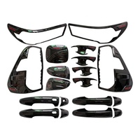 Kit de garnitures de carrosserie noir brillant pour Toyota Hilux 4x4 (2021, 2022, 2023) - Ensemble complet de 6 pièces - Accessoires automobiles