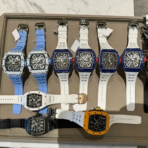 Luxury Automatic Skeleton <b>Watch</b> 3503, Carbon Fiber Barrel Case, Outdoor Sports, Butterfly Tourbillon, <b>Mechanical</b> Wristwatch - Product Image 1
