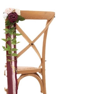 Ayoyo OEM Màu Xanh Hoàng gia hải quân mộc mạc lối đi hoa nhân tạo với voan băng cho lễ cưới tiếp nhận - Product Image 5