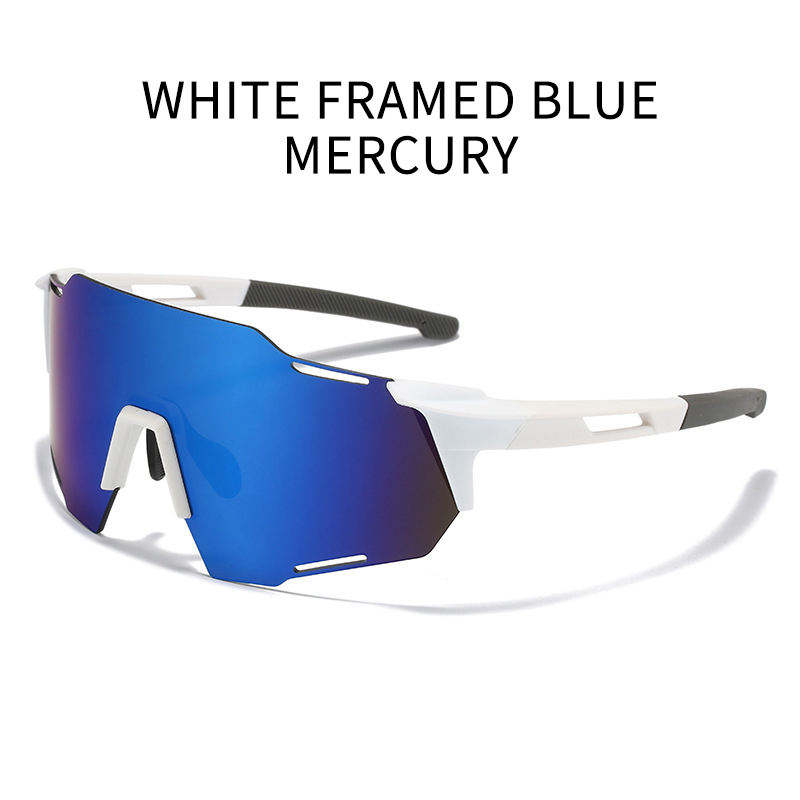 White frame blue mercury