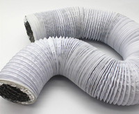 Tuyau métallique flexible circulaire double couche avec feuille d'aluminium, adapté aux systèmes CVC des hôtels