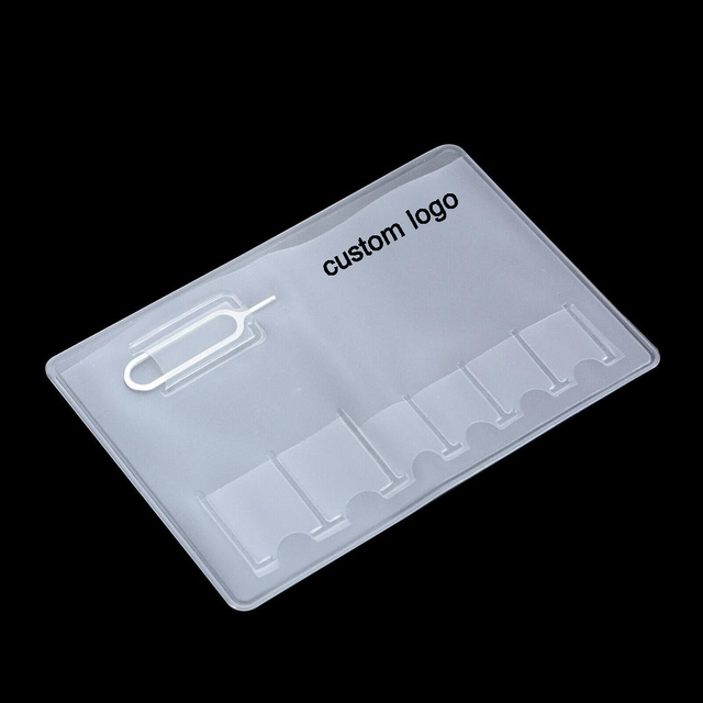 Personalized Logo Pvc Micro Sim Nano Card Holder With Phone Eject Pin