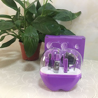 Ensemble de manucure en forme de pomme pour les soins quotidiens, 6 pièces, outils de coupe des ongles en acier inoxydable
