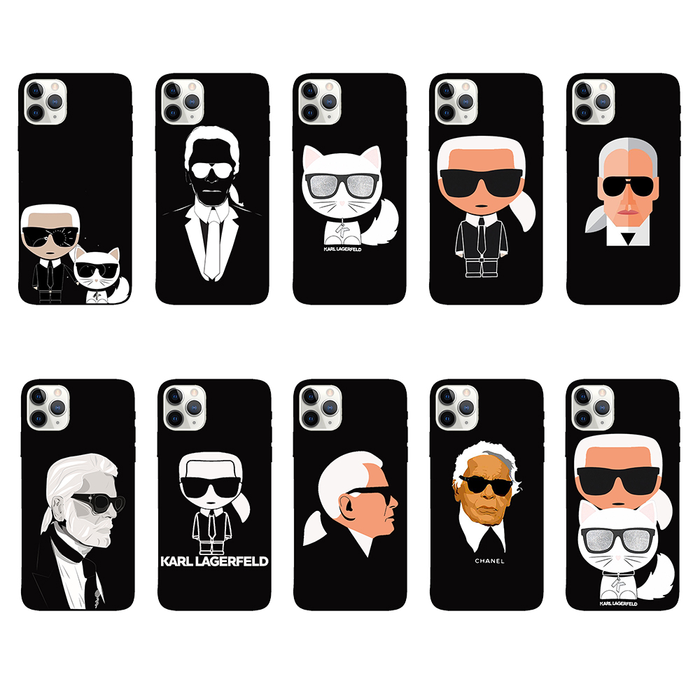 Wholesale Shockproof Fashion Designer Karl Lagerfeld Cases for Apple iPhone X XS MAX Custom Mobile Phone 7 Plus 11 12 13 Cover