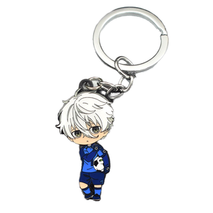 Lote de llaveros de esmalte de <span class=keywords><strong>Nagi</strong></span> Chibi de Blue Lock, personaje de anime futbolista, artículos de moda para tiendas de anime y convenciones de fans - Product Image 1