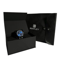 Montre à quartz en acier inoxydable Stellare Elegance avec verre saphir, résistante à l'eau 3 ATM, livrée avec boîte de rangement pour soirée