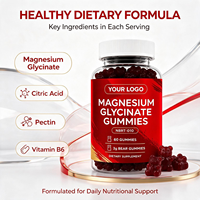 Gummies de Magnésium Glycinate Complexe de Vitamines Minérales Chélatées à Croquer pour Adultes – Soutien au Sommeil et à la Détente
