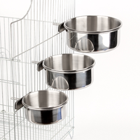 Cage suspendue en acier inoxydable pour animaux de compagnie, bol à eau amovible pour oiseaux, mangeoires pour perroquets