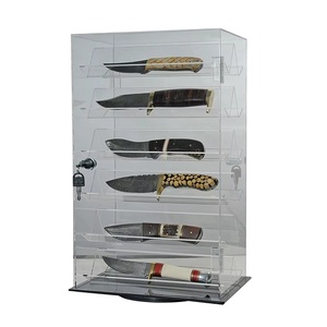 Exhibidores de Acrílico Grandes Personalizados, Soporte para Folletos de Acrílico, Caja de Exhibición para Guardar Múltiples Cuchillos de <span class=keywords><strong>Chef</strong></span>, Caja de Exhibición de Acrílico - Product Image 1