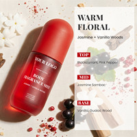 OEM ODM Marque privée Sans alcool Parfum floral Longue durée Usage quotidien Hydratant Brume parfumée pour le corps