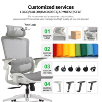 Chaise de bureau ergonomique en maille la plus populaire avec soutien lombaire - Best-seller