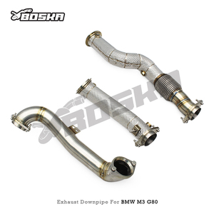 Tubo de escape de ajuste directo para BMW M3/M4 G80/G82 M2 G87 S58 3.0T Boska, escudo térmico de acero inoxidable, tubo de bajada recto - Product Image 5