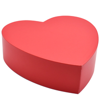 Boîte cadeau de fleurs de luxe haut de gamme pour la Saint-Valentin, la fête des mères, en forme de cœur et de fleurs, boîtes pour maman avec couvercle et base, couleur rouge