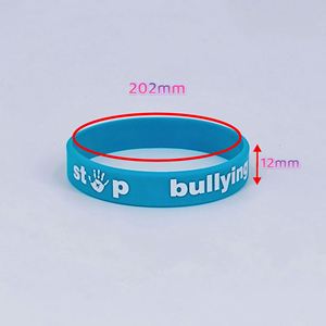 Pulsera de Silicona Anti-Bullying a la Moda, con Diseño Juvenil y Frase Impresa, Personalizable con Logotipo para Eventos - Product Image 2