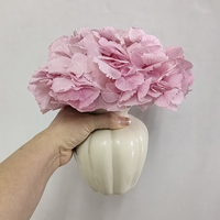 Bunga Hydrangea Pink Tunggal untuk Dekorasi Pesta, Bunga Hias untuk Latar Belakang Acara, Hiasan Meja, Dekorasi Floral
