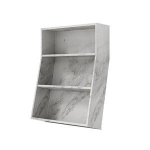 Étagère à livres en marbre blanc de style italien minimaliste, bibliothèque moderne haut de gamme simple pour le salon, meubles de maison - Product Image 5