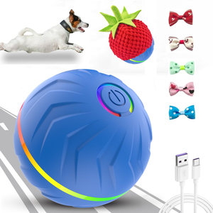 Electric Small Pet Training <b>Interactive</b> <b>Toy</b> Smart Bouncing Ball for Dogs Automatic Rolling Jump Silicone <b>Cat</b> Ball - Product Image 1