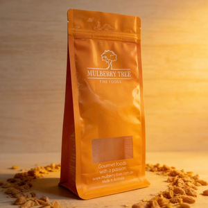 Sachet à fond plat de haute qualité 250g 500g entièrement imprimé avec fermeture éclair pour l'emballage de vitamines, grains de café et noix, avec fenêtre - Product Image 3