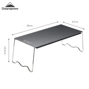 Table pliante isolée en alliage d'aluminium noir <span class=keywords><strong>Kerman</strong></span> SK-9S-BK pour café et thé, mobilier d'extérieur portable - Product Image 5