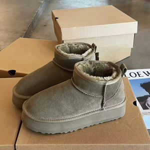 Botines de Piel de Diseño de Lujo, Estilo Casual, Cómodos, con Suela Gruesa, Botines de Nieve, Cálidos, Antideslizantes - Product Image 3