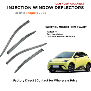 แผ่นบังลมข้างประตูแบบฉีดขึ้นรูป สำหรับ BYD Seagulls 2023 อุปกรณ์ตกแต่งรถยนต์ - Product Image 2