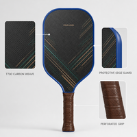 Raquette de pickleball en fibre de carbone Bronze-et-Vert Power Line T700 14 mm avec support OEM/ODM et certification USA Pickleball